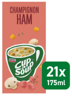 Unox-Suppe-Instant-Sticks-Cup-a-Soup-Schinkensuppe-Pilzen-Champigon-Ham