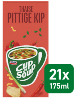 Unox-Suppe-Instant-Sticks-Cup-a-Soup-Thail&auml;ndische-w&uuml;rzige-H&uuml;hnersuppe-Thaise-Pittige-Kip